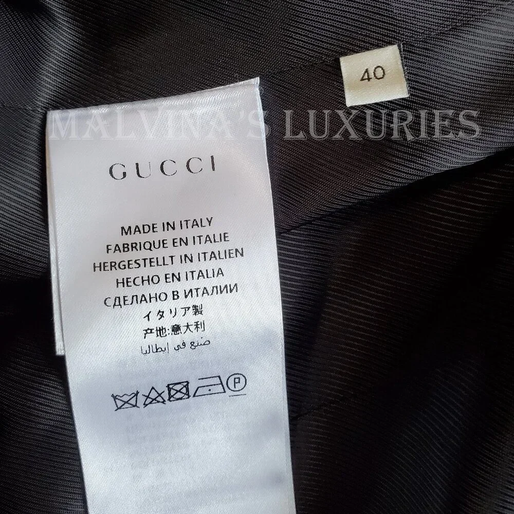 GUCCI JACKET SINGLE BREASTED VELVET JAQUARD FLORAL BLAZER sz IT 40 US 4 - Picture 14 of 14